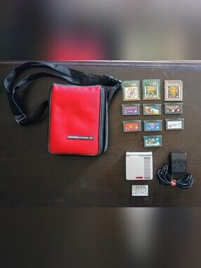 Nintendo Game Boy Advance SP Nes Edition Carrying Case &Games"Read Description"